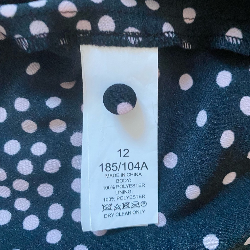Kate Spade New York Black and Pink Festive Confetti Polka Dot Wrap Dress - Picture 9 of 9